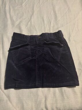 Navy Corduroy Mini Skirt girls size 7